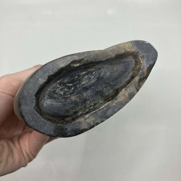 Vintage Carved Soapstone Floral Hand Made Stone Sculpture Chinese Flowers Bird - Picture 6 of 9